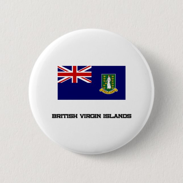 British Virgin Islands Flag Pinback Button (Front)