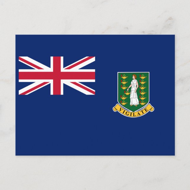 British Virgin Islands Flag Postcard (Front)