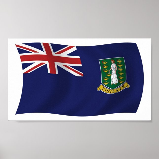 British Virgin Islands Flag Poster Print (Front)
