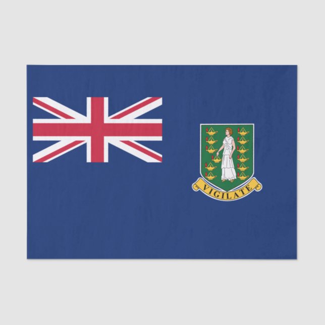 British Virgin Islands Flag Tissue Paper (Front)