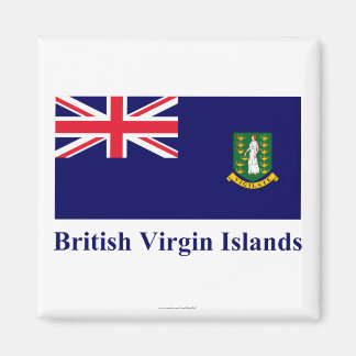 British Virgin Islands Flag with Name Magnet
