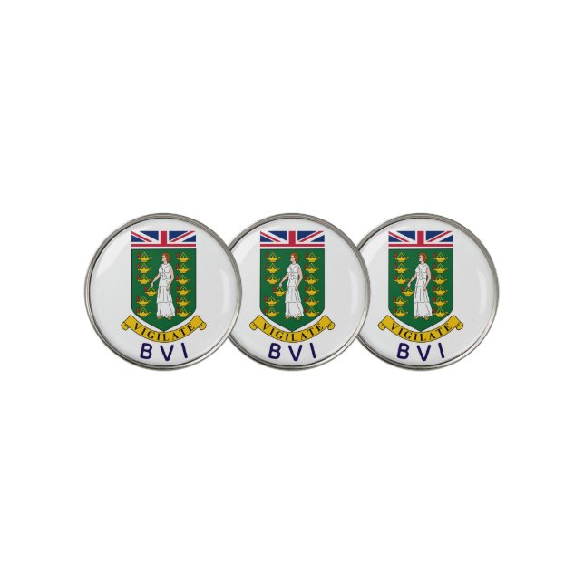 British Virgin Islands Golf Ball Marker (3 Up)