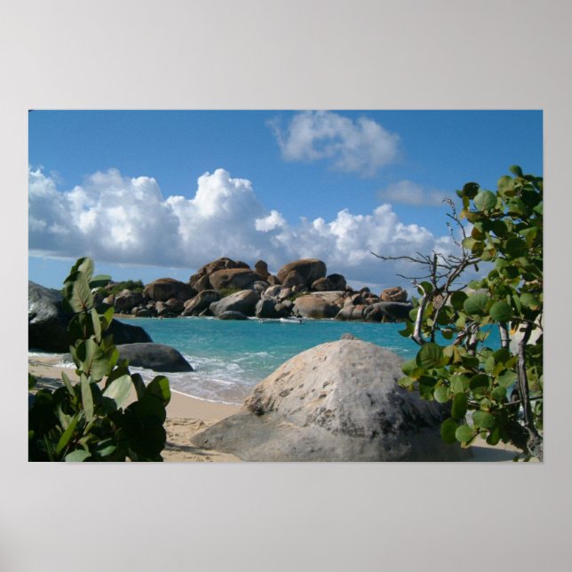 British Virgin Islands, Gorda, The Baths Beach Poster (Front)