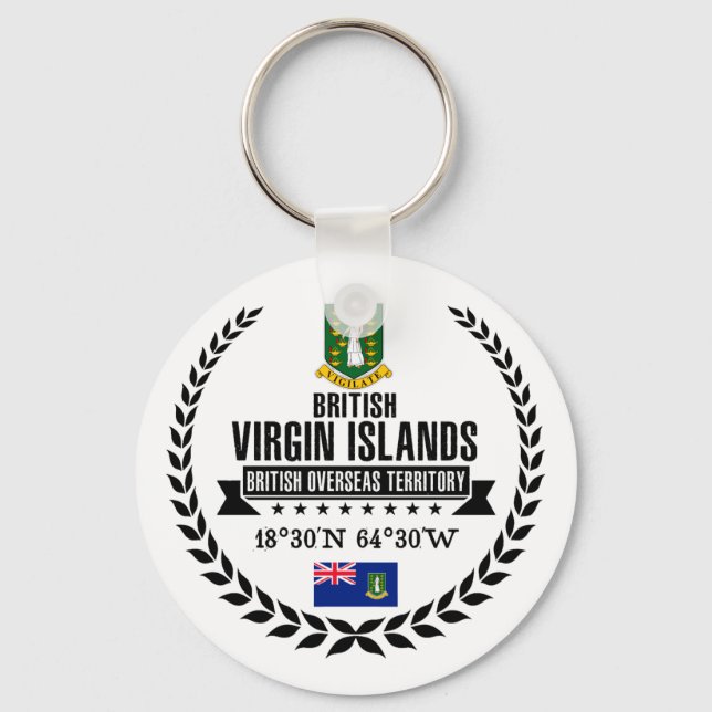 British Virgin Islands Keychain (Front)