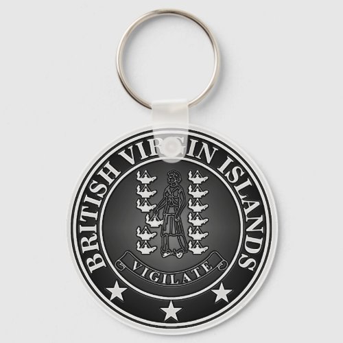 British Virgin Islands  Round Emblem Keychain