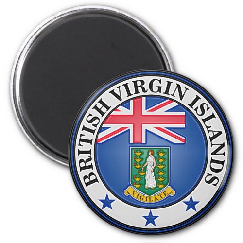 British Virgin Islands  Round Emblem Magnet