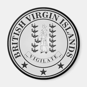 British Virgin Islands Round Emblem Magnet