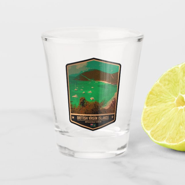 British Virgin Islands Shot Glass (Front)