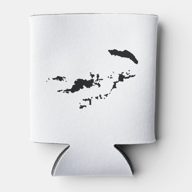 British Virgin Islands Silhouette Can Cooler (Front)