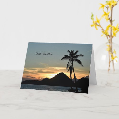 British Virgin Islands Sunset Card