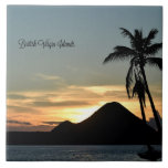 British Virgin Islands, sunset,  Ceramic Tile<br><div class="desc">British Virgin Islands tropical sunset photograph</div>