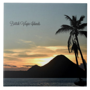 British Virgin Islands, sunset,  Ceramic Tile