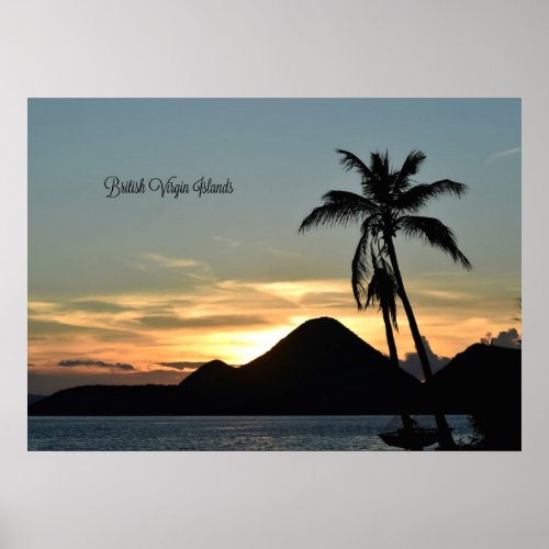 British Virgin Islands Sunset Poster