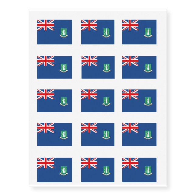 British Virgin Islands Temporary Tattoos (Front)