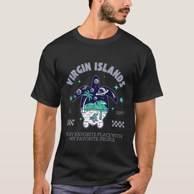 British Virgin Islands turtle T-Shirt (Front)