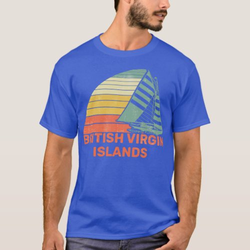 British Virgin Islands Vintage Sailing Design T_Shirt