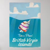 British Virgin Islands Vintage vacation Poster