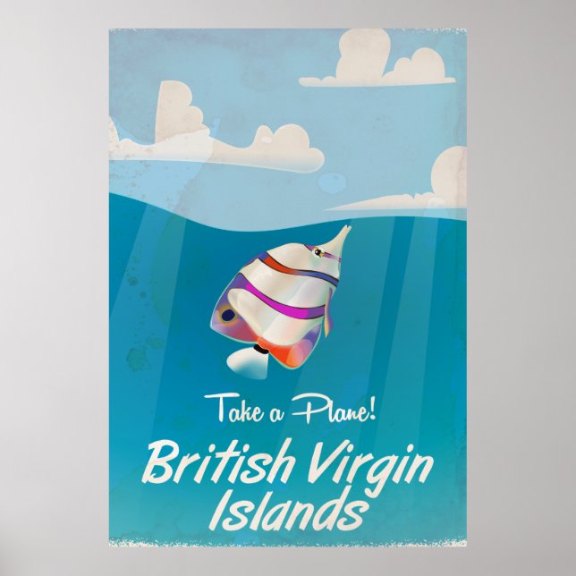 British Virgin Islands Vintage vacation Poster (Front)