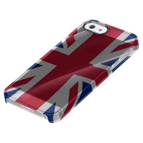 British waving flag _ clear iPhone SE55s case