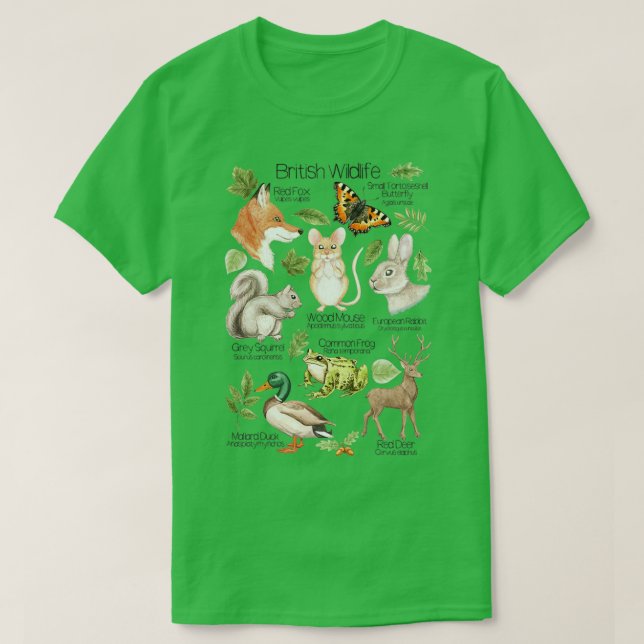British Wildlife T-Shirt (Design Front)