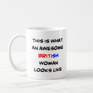 british woman, awesome coffee mug