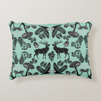 British Woodland Oak Leaf Nature Rustic Accent Pillow