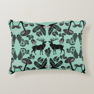 British Woodland Oak Leaf Nature Rustic Accent Pillow