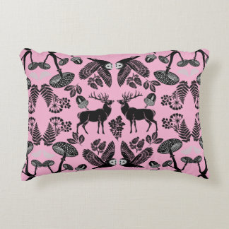 British Woodland Oak Leaf Nature Rustic Accent Pillow