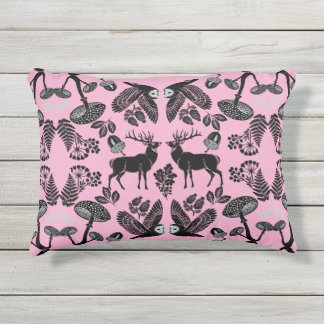 British Woodland Oak Leaf Nature Rustic Outdoor Pillow