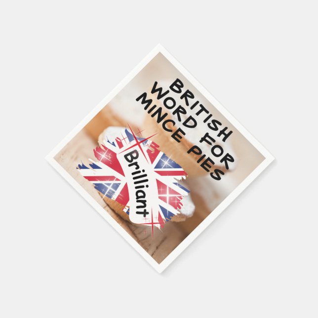 British Word for Mince Pies - BRILLIANT Napkins (Corner)