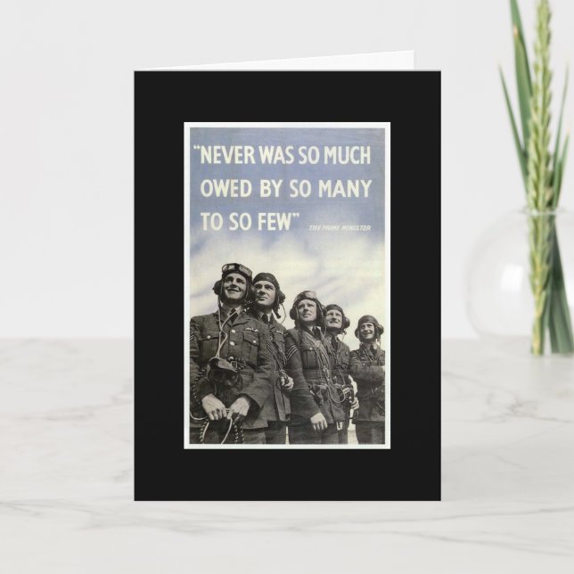 British World War 2 Quotation Patriotic Military Card (Front)