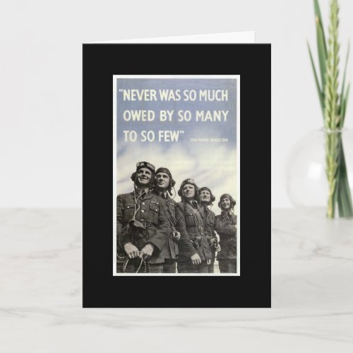 British World War 2 Quotation Patriotic Military Card