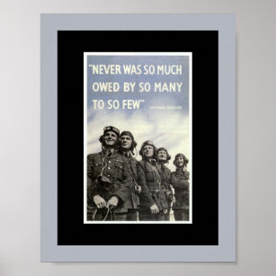 British World War 2 Vintage Quote Poster
