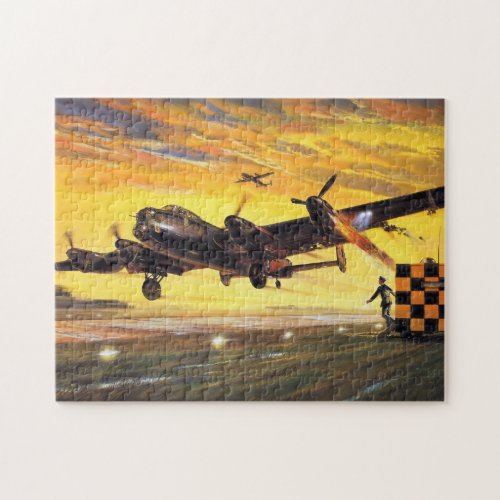 British WWII Bomber Airplane taking off Jigsaw Puzzle