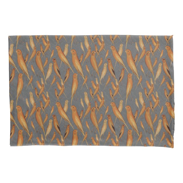 British Yorkshire Canary Grey Brocade Background Pillow Case (Front)