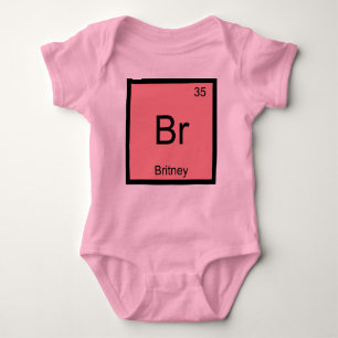 Britney Name Chemistry Element Periodic Table Baby Bodysuit