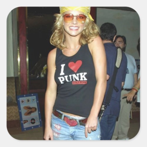 Britney Spears I3Punk Square Sticker