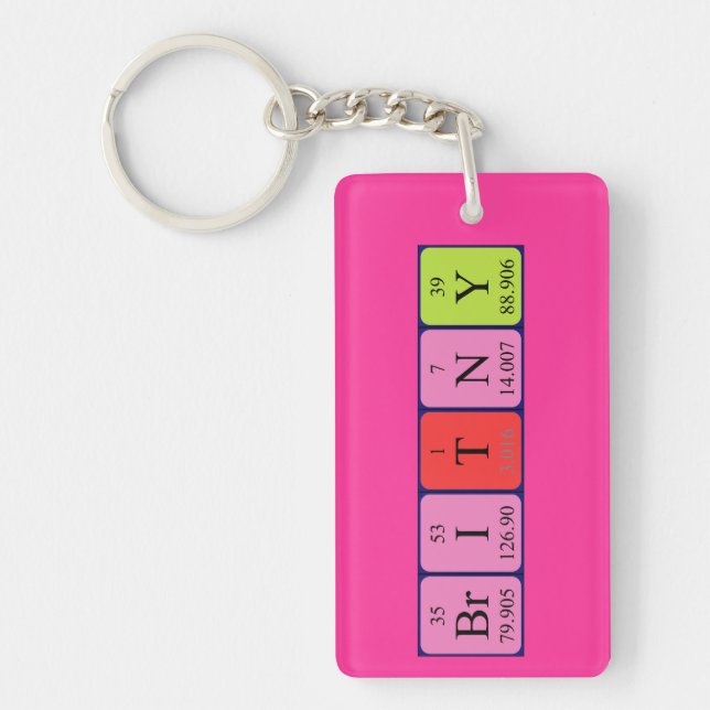 Britny periodic table name keyring (Front)