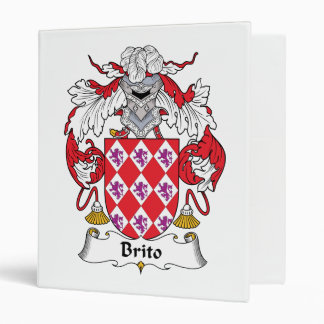 Brito Family Crest 3 Ring Binder