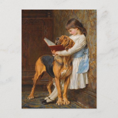 Briton Riviere _ Reading Lesson Compulsory Educat Postcard