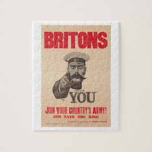 Britons Lord Kitchener Wants You WWI Propaganda Jigsaw Puzzle