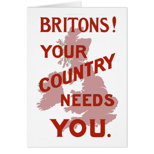Britons! Your Country Needs YOU Cards (Front)