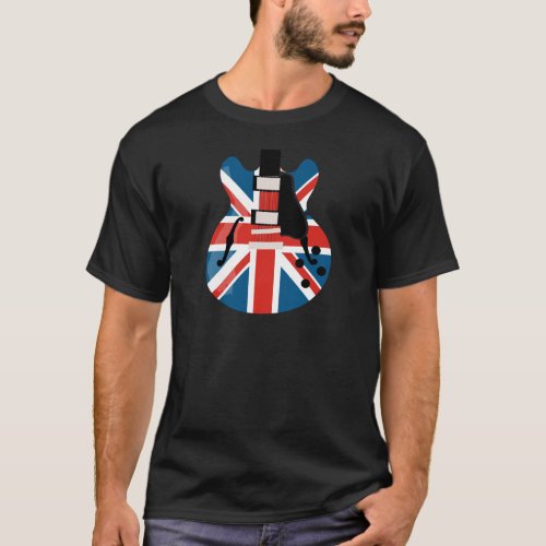 Britpop Guitar T_Shirt