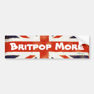 BRITPOP MORE Vintage Union Jack Bumper Sticker