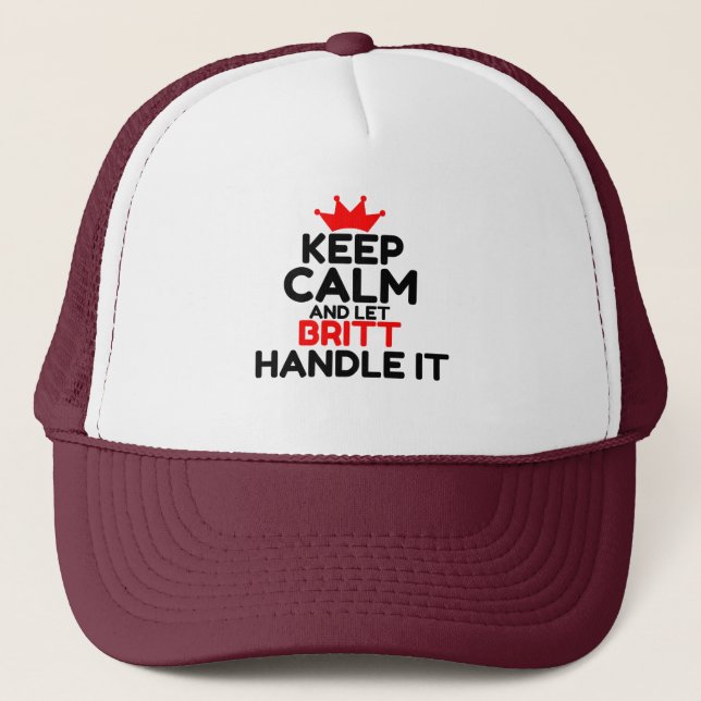 BRITT HANDLE IT TRUCKER HAT (Front)