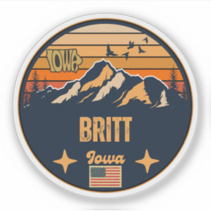 Britt, Iowa, United States Sticker
