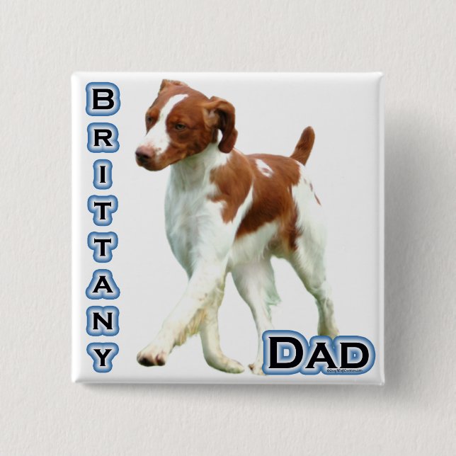 Brittany Dad 4 Pinback Button (Front)