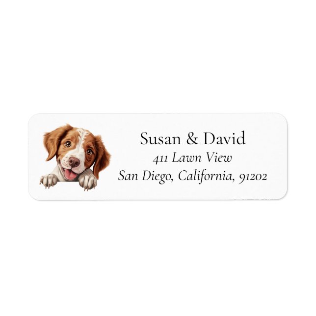 Brittany Dog Breed Pet Lovers Label (Front)