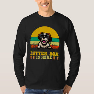 Brittany Dog Butter Box Is Here  Father s Day T-Shirt
