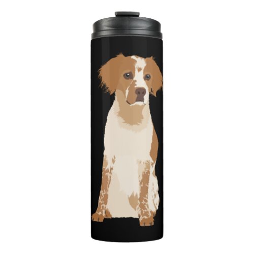 Brittany Dog Illustration   Thermal Tumbler